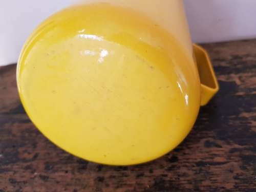 Mid-Century Modern Arabia, Finland, Finel, Kay Franck Design, Yellow Enamel Jug