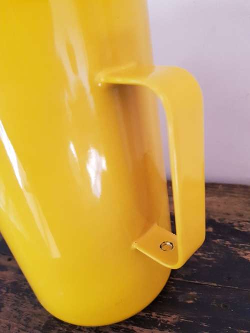 Mid-Century Modern Arabia, Finland, Finel, Kay Franck Design, Yellow Enamel Jug
