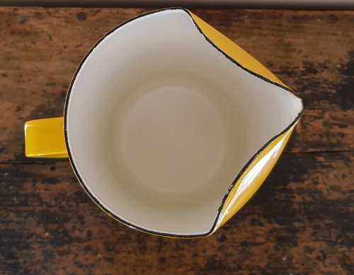 Mid-Century Modern Arabia, Finland, Finel, Kay Franck Design, Yellow Enamel Jug