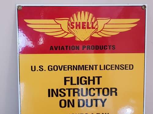 Runkel Bros. American Garage Store Nostalgia Enamel Metal Sign - Shell Aviation Products