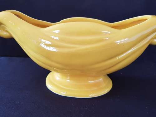 Lucia Ware Mid-Century Modern Canary Yellow Boat Vase