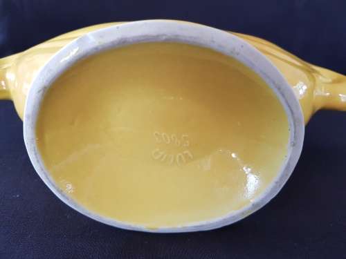 Lucia Ware Mid-Century Modern Canary Yellow Boat Vase