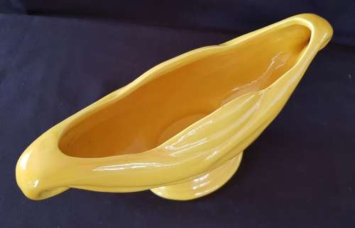 Lucia Ware Mid-Century Modern Canary Yellow Boat Vase