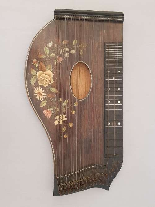 Rare Antique German Concert  Zither / Fretted Fingerboard / Lap Guitar in Carry Case