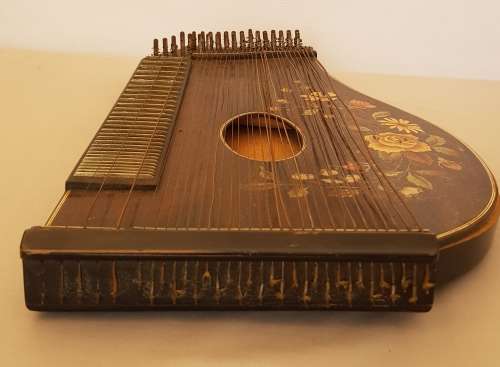 Rare Antique German Concert  Zither / Fretted Fingerboard / Lap Guitar in Carry Case