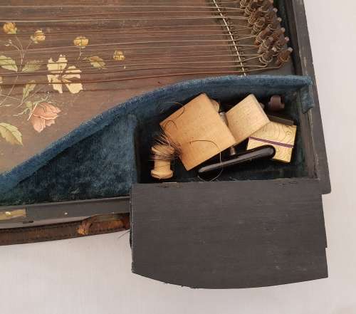 Rare Antique German Concert  Zither / Fretted Fingerboard / Lap Guitar in Carry Case
