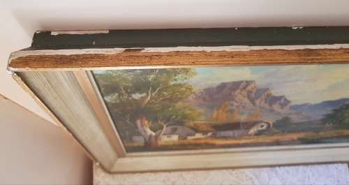 Original J L Faure (SA 20th C) Oil on Board Mountainous Landscape