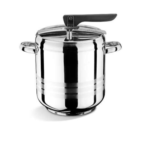 12L Classic Pressure Cooker  Stainless Steel  Black