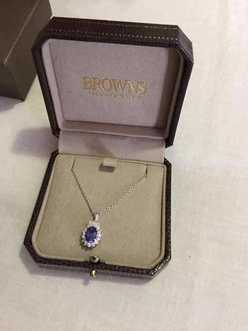 Tanzanite & Diamond Necklace & Earrings