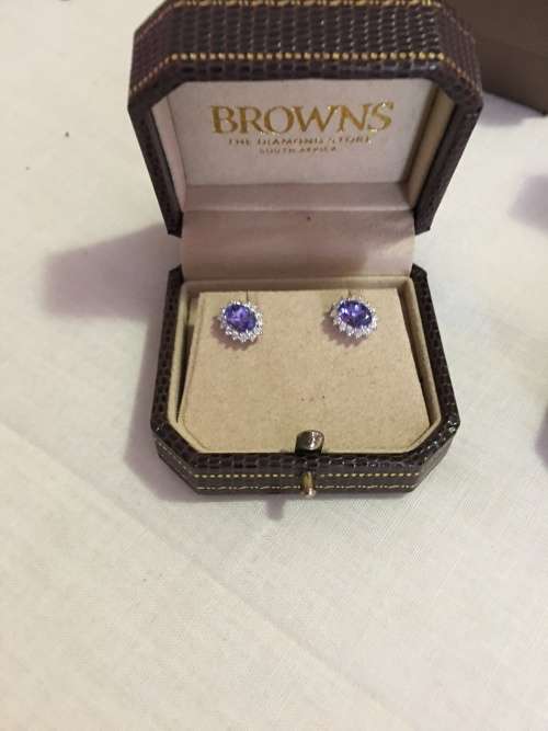 Tanzanite & Diamond Necklace & Earrings