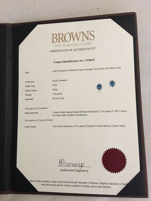 Tanzanite & Diamond Necklace & Earrings