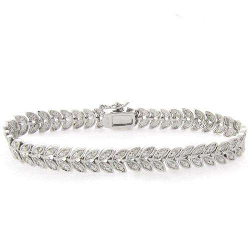GORGEOUS GENUINE DIAMOND TENNIS BRACELET SET IN 925 STERLING SILVER!..  0.650CTS ! VALUE: R12'110.00