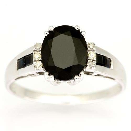 ELEGANT  9K SOLID WHITE   GOLD SAPPHIRE AND DIAMOND  RING! 3.060CTS  VALUE : R24'221.00