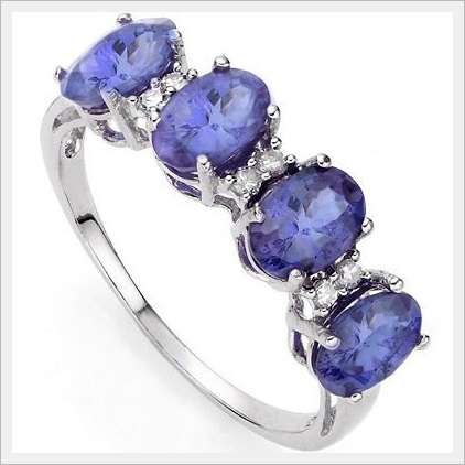 *I.S.*   GORGEOUS 10K SOLID WHITE GOLD A++ TANZANITE AND DIAMOND RING! 1.720CTS  VALUE : R22'212.00