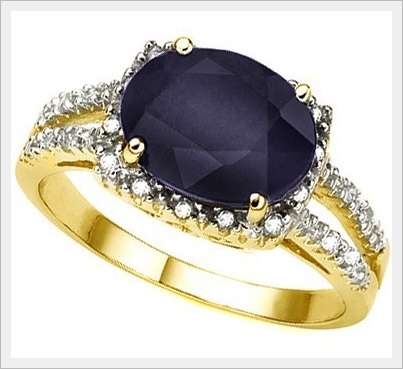 *I.S.*  STUNNING 10K SOLID YELLOW  GOLD SAPPHIRE AND DIAMOND  RING!  3.100CTS  VALUE : R18'332.00