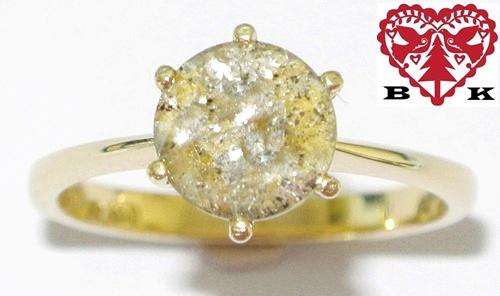 1.600CTS Diamond Camelot Solitaire  Ring .   14k Solid Yellow Gold.  In stock