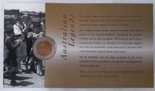 First Day Cover with Medal - Sir Donald Bradman