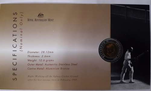 First Day Cover with Medal - Sir Donald Bradman
