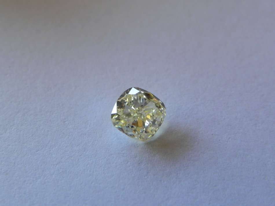 Certified 1.00 Carat J VS2 Cushion Enhanced Natural Diamond 5.75x5.63mm