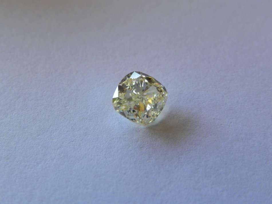 Certified 1.00 Carat J VS2 Cushion Enhanced Natural Diamond 5.75x5.63mm