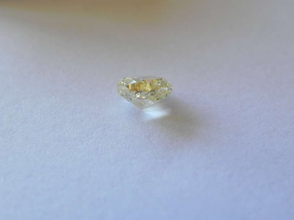 Certified 1.00 Carat J VS2 Cushion Enhanced Natural Diamond 5.75x5.63mm