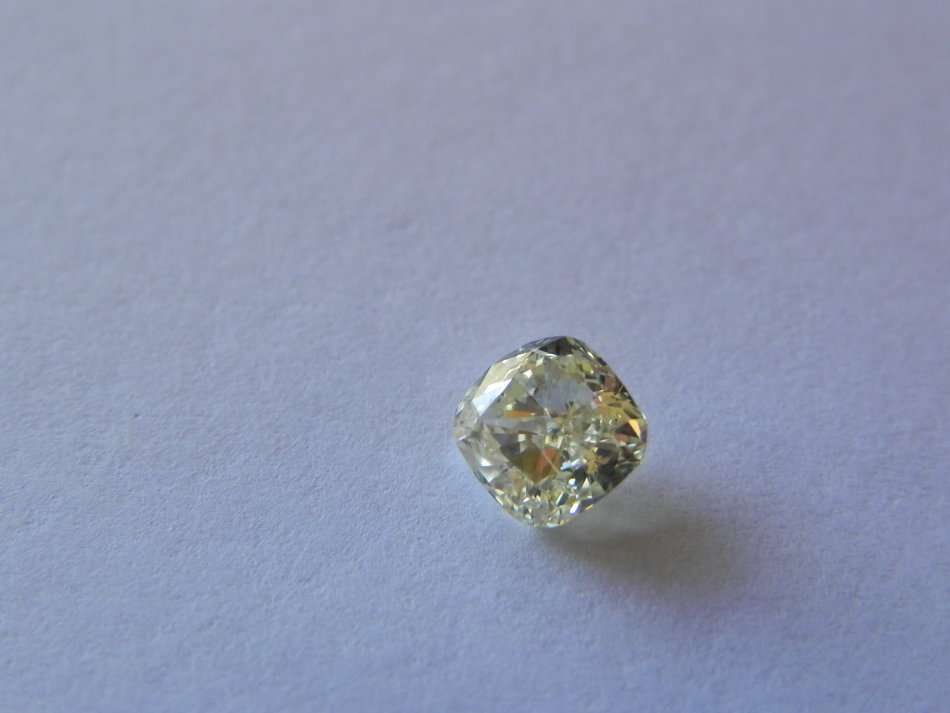 Certified 1.00 Carat J VS2 Cushion Enhanced Natural Diamond 5.75x5.63mm