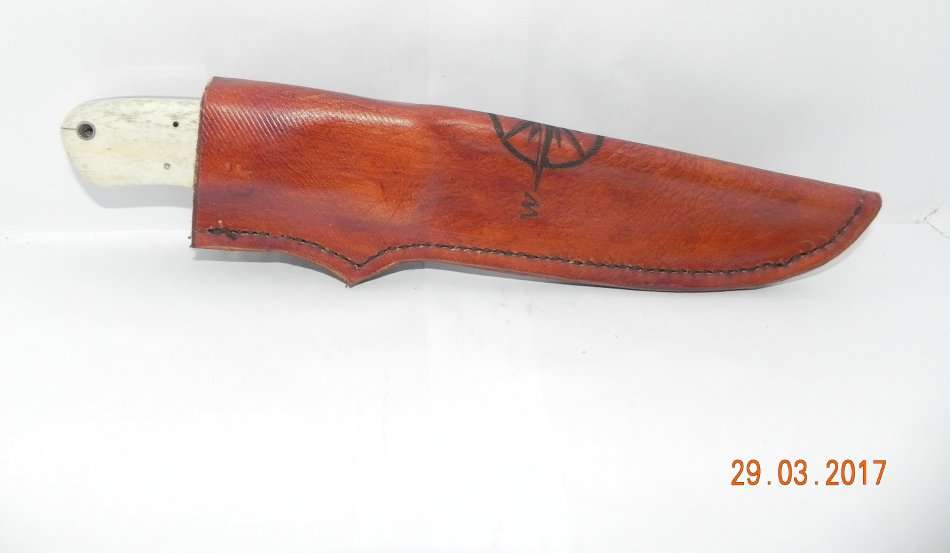 Handmade Knife , N690 Stainless steel , giraffe bone handel