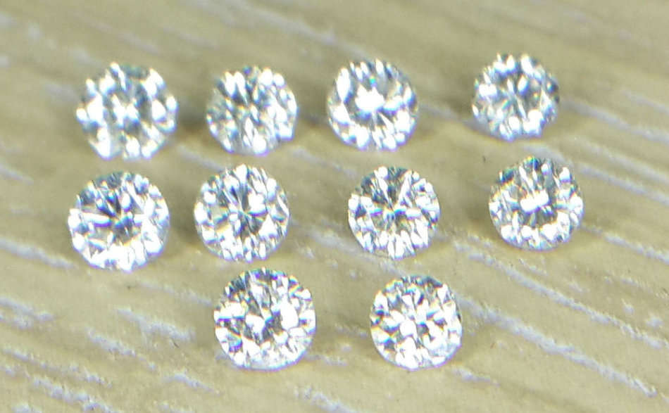 11 Pointers VS1  10 GENUINE round natural loose DIAMONDS (bid per stone)