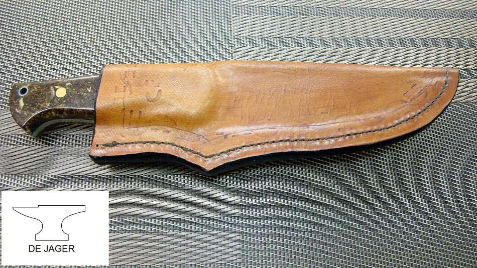 Handmade Knife , Plough disc resin cast handle