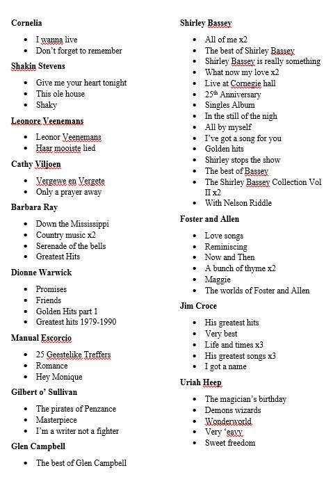 1 x LOT of LP Vinyl's