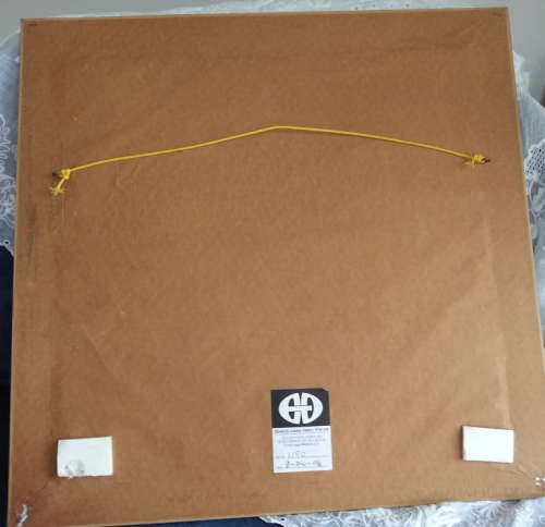 VINTAGE HAND WORKED POSY OF ROSES TAPESTRY, FRAMED BEHIND GLASS, READY TO HANG