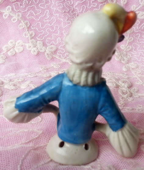 ANTIQUE  PORCELAIN, HALF DOLL VICTORIAN SOCIETY LADY FIGURINE