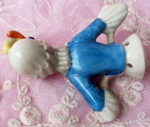 ANTIQUE  PORCELAIN, HALF DOLL VICTORIAN SOCIETY LADY FIGURINE