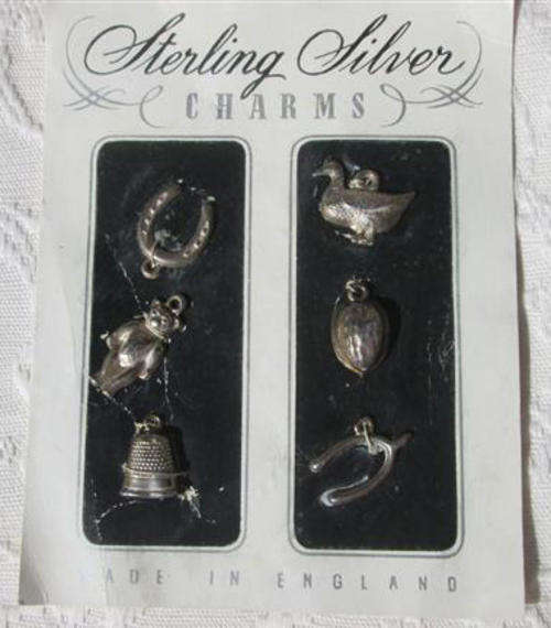 VINTAGE SILVER CHARMS FOR YOUR CHRISTMAS PUDDING