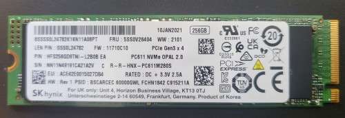 SK Hynix PC611 256GB M.2 NVME Pcie 2280 SSD