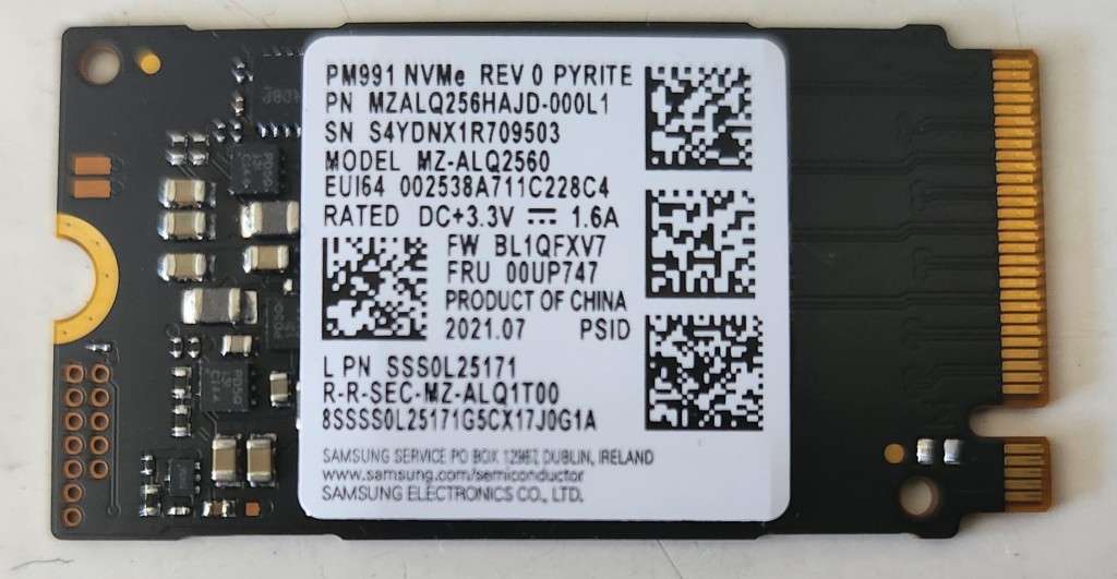 Samsung 256GB M.2 NVME Pcie 2242 SSD