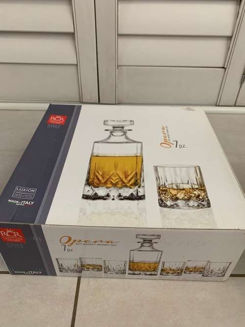 New - RCR Opera Crystal Whiskey Set 7 Piece