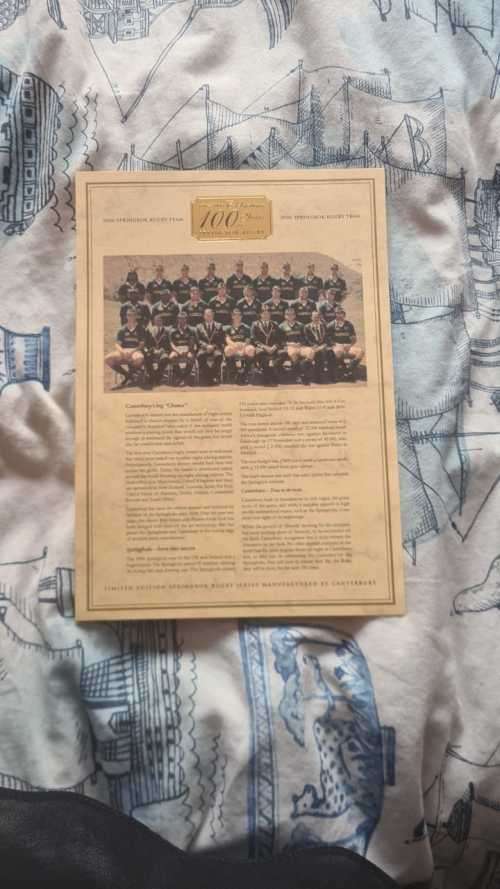 1906 to 2006 springbok rugby jersey