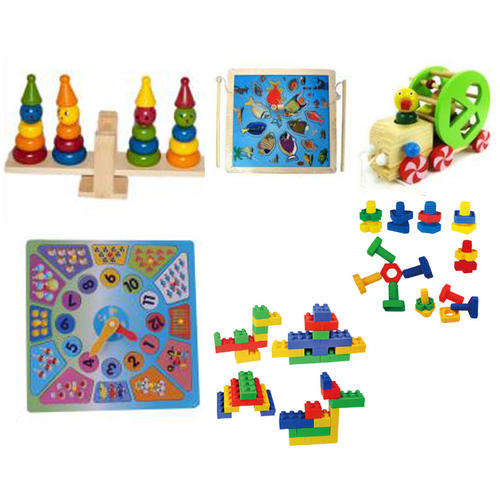 Collection of educational toys for babies