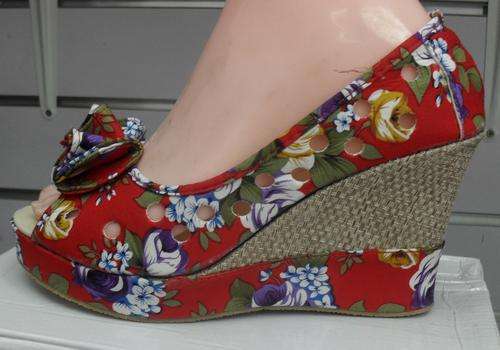 !!!! XMAS ARRIVALS !!!! MULTICOLOURED SUMMER WEDGES !!!! **  SIZES 3-7 **