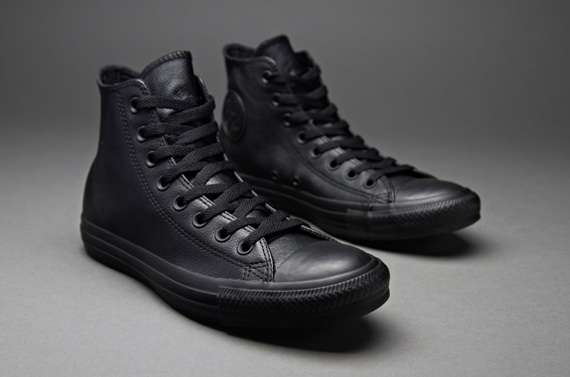 CONVERSE ALL STAR BLACK MONOCROME LEATHER!!!!!!LIMITED STOCK