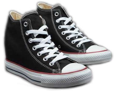 Ladies' Converse All Star Wedge Lux Black Size 5 (SA 5)