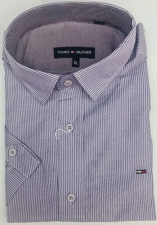 TOMMY HILFIGER ORIGNAL S/S SLIM FIT COTTON SHIRT SIZE 2XL !!!!!MARKET VALUE R999.99