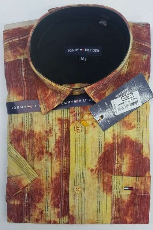 TOMMY HILFIGER ORIGNAL S/S SLIM FIT COTTON SHIRT SIZE EXTRA LARGE!!!!!MARKET VALUE R999.99