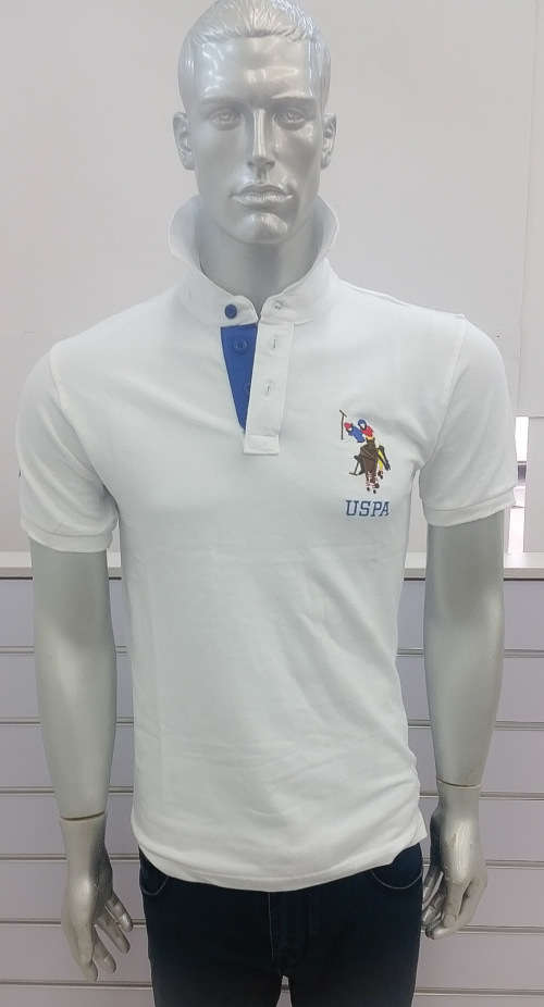 US POLO ASSN PIQUE GOLFER SLIM FIT SIZE MEDIUM!!!!!!!!!!