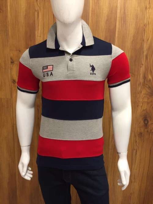 US POLO ASSN PIQUE GOLFER SLIM FIT SIZE MEDIUM!!!!!!!!!! MARKET PRICE R999.99
