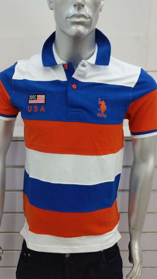 US POLO ASSN PIQUE GOLFER SLIM FIT SIZE LARGE!!!!!!!!!! MARKET PRICE R999.99