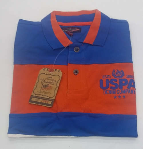US POLO ASSN PIQUE GOLFER SLIM FIT SIZE LARGE !!!!!!!!!! MARKET PRICE R999.99