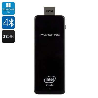 MoreFine M1 Finger PC - Windows 10 PC Dongle, Intel Quad Core Atom Bay Z3735F, 2GB RAM, OTG, Wi-Fi