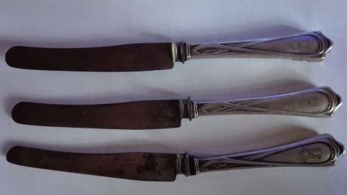 Late 1800's Knives Jahenckhels Solingen Swillingswerk 80% silver handels